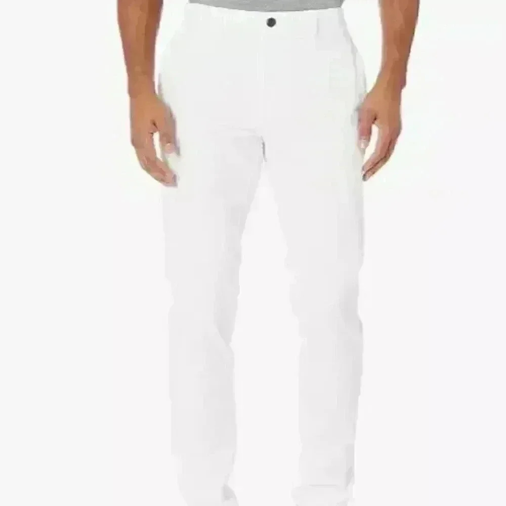 Goodthreads Men's Slim-Fit Washed Comfort Stretch Chino Pants, White, 36Wx36L